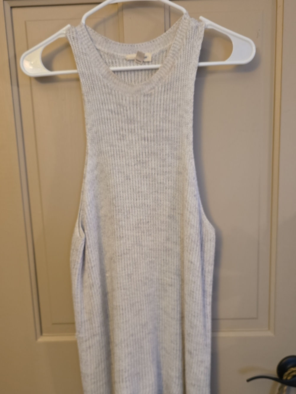 silence + noise Light Heather Gray Ribbed Tank Dress